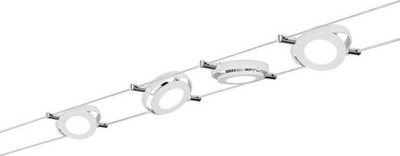 Sistem kabllor Paulmann RoundMac LED DC 4x4W 230V / 12V DC 36VA, i bardhë mat