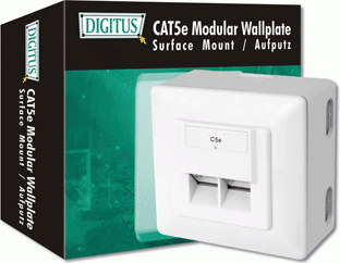 Prizë sipërfaqësore Digitus DN-9002, Kategoria 5E, e bardhë
