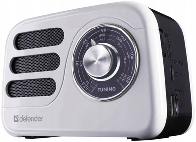 Altoparlant Bluetooth Defender SIGNAL, radio FM AM SW, 5W, bardhë e zezë