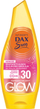 Emulsion vajor për trup Dax Sun Turbo Glow, SPF 30, me grimca të arta, 175 ml