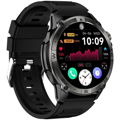 Smartwatch për burra Gravity GT46-1, ekran 1.43" AMOLED, Bluetooth, i zi