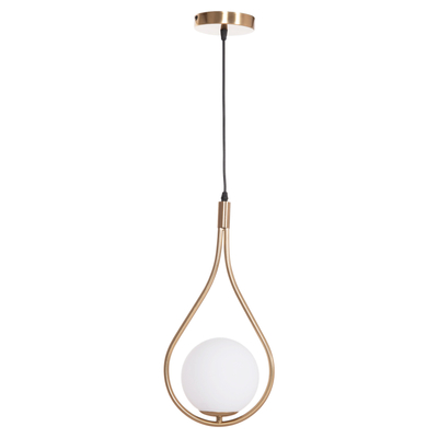Llambë varëse tavani Droplet HM7503.12, E27, metal, e artë e bardhë