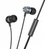 Kufje me tel Hoco M110, jack 3.5mm, me mikrofon, gri metalike