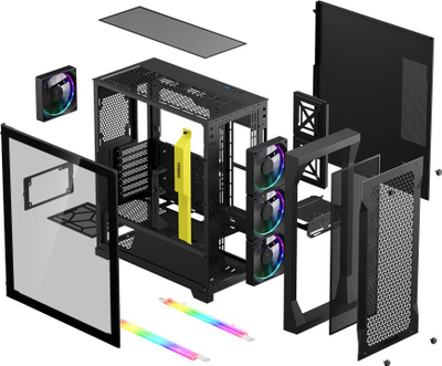 Kasë Gamdias Athena P1 ARGB, Midi Tower