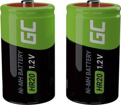 Bateri të rikarikueshme Green Cell HR20 D, 1.2V, 8000mAh, jeshile me të zezë