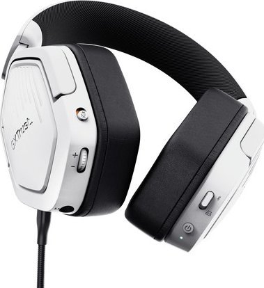 Kufje gaming Trust GXT 493W Carus, 50mm, me dhe pa tela, të bardha