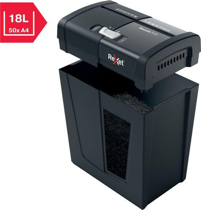 Grirëse letrash Rexel Secure X10, P-4, e zezë