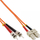 Kabllo optike InLine Fiber Optic Patch Cord SC ST, multi mode 50 125µm OM2, 0.5m, portokalli