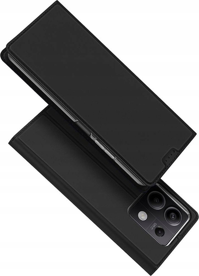 Mbulesë telefoni DUX DUCIS Skin Pro për Xiaomi Redmi Note 13 5G, me stand, xhep për kartë, e zezë