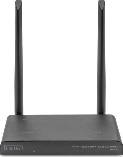 Marrës wireless HDMI Digitus DS-55328, 4K UHD, KVM, i zi