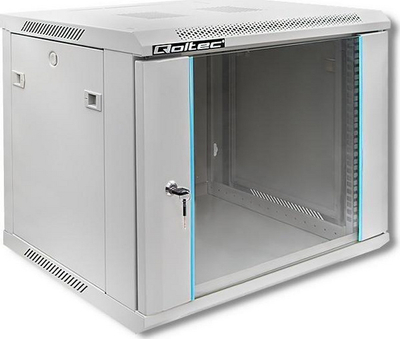 Кабинет мрежен Qoltec RACK 19", 600 x 450 x 500 mm, сив