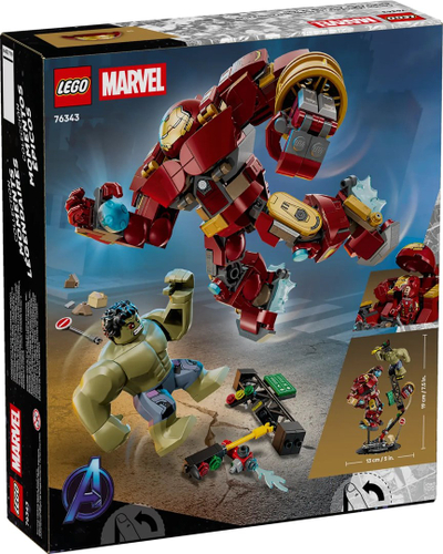 Lodër ndërtimi LEGO Marvel Hulkbuster vs Hulk 76343, 413 pjesë, mbi 9 vjeç, shumëngjyrëshe