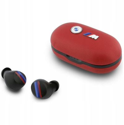 Kufje wireless BMW TWS, Bluetooth 5.3, IPX5, të kuqe