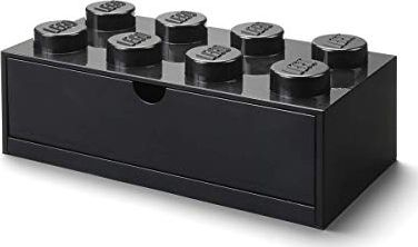 Szuflada biurka LEGO, 8 przycisków, czarna
