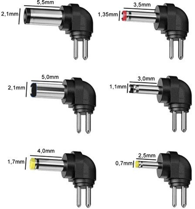 Karikues universal rryme, i rregullueshëm 3-12V, 30W, me USB dhe 6 koka, i zi