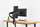 Mbajtës monitori i dyfishtë Digitus Universal, për 15"-32", krah me gaz, montim me kapëse, i zi
