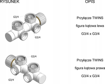 Valvulë termostatike radiatorësh Vario Term Twins 50mm, PEX 16mm, set me rozetë, e bardhë mat