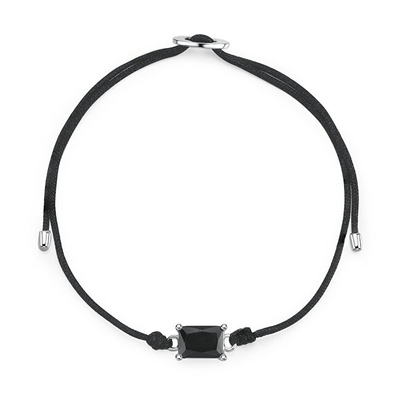 Byzylyk për femra Brosway Fancy Mystery Black FFB108, i argjendtë/ i zi