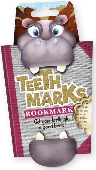 Shenjë libri IF Bookmark Teeth Marks Hippo, plastike ABS, kafe