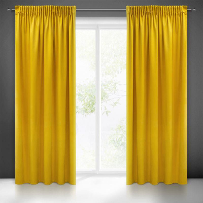 Perde kadife Eurofirany Pierre Cardin Velvet, 140 x 270 cm, ngjyrë mustardë