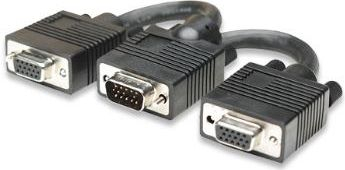 Përshtatës Manhattan VGA - 2x VGA, i zi