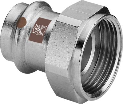 Bashkues çeliku SANHA NiroSan Coupling 28, për ujësjellës dhe ngrohje, inox