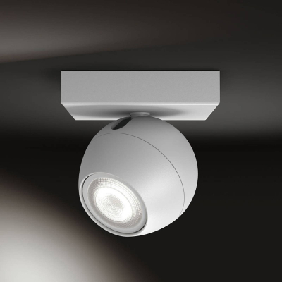 Spot tavani Philips Hue White Ambiance Buckram, LED, 1 llampë, i bardhë
