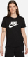 Bluzë Nike Sportswear Essentials Logo Tee, për goca, pambuk, e zezë