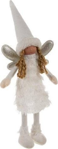 Figurinë dekorative Ruhhy Fairy White Christmas 22342, për Krishtlindje, e bardhë
