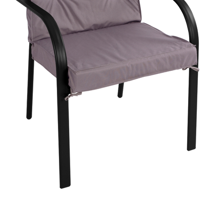 Karrige metalike e jashtme Endika HM5680.01, me jastëk, 60x71x105 cm, gri