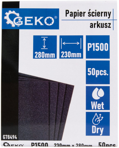 Letër smerili ujërezistuese P1500, 230x280mm, set 50 copë