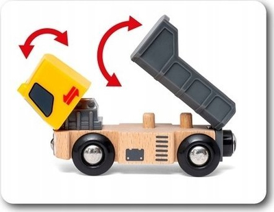 Set lodrash ndërtimi Brio Construction Vehicles, kamion e makina ndërtimi, 3+ vjeç, shumëngjyrësh