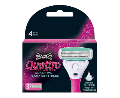 Kokë zëvendësuese për brisk rroje Wilkinson Sword Quattro, 3 copa