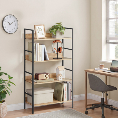 Raft LEOBERT Shelf, 73x17x35 cm, 4 rafte, ngjyrë sonoma