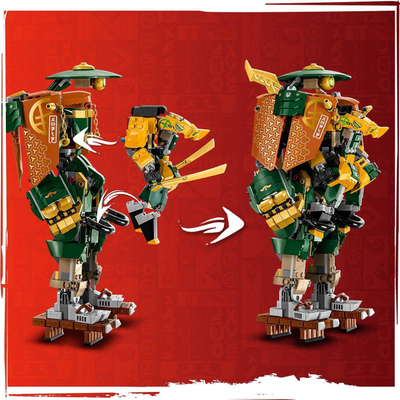 Lodër me lego ndërtimi LEGO Ninjago 71794 Lloyd edhe Arin Ninja Team Mechs, set për ndërtim për kalamaj 9+, me ngjyra nga të gjitha