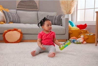Lodër telefon i zgjuar Fisher Price 2 në 1 Learn and Laugh, interaktive, me drita dhe zëra, shumëngjyrëshe