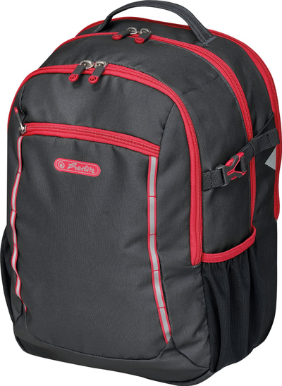 Çantë shkolle Herlitz Ultimate, ergonomike, 24L, e zezë me të kuqe