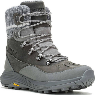 Këpucë mali Merrell Siren 4 Thermo Mid Zip WP W, membranë kundra ujit, taban Vibram, gri