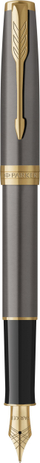 Stilolaps me pendë Parker Sonnet Core Grey GT, majë 0.5 mm, bojë e zezë, gri