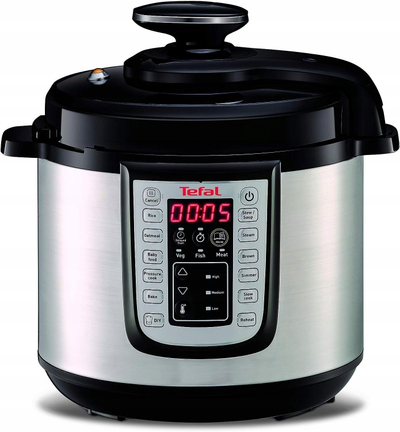 Tenxhere multifunksionale Tefal CY505EE0 All in One Pot, gatim me presion, 6L, inox