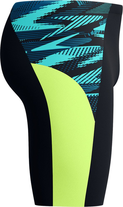 Jammer notarësh Speedo Endurance+ Max Splice, tharje e shpejtë, rezistent ndaj klorit, i zi me të verdhë