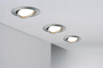 Dritë spot t'avani Paulmann Base 93412, LED 5W, GU10, hekur i furçum