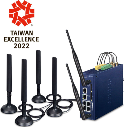 Gateway industrial PLANET ICG-2515W-NR, 5G NR, Wi-Fi 6, 5 porta Gigabit