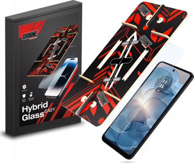 Xham mbrojtës GrizzGlass HybridGlass Easy për Motorola Moto G32, hibrid, i tejdukshëm