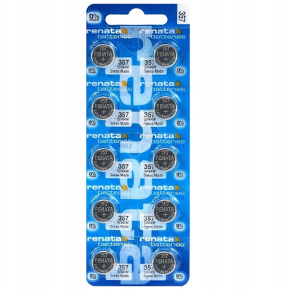 Bateri ore Renata 357 SR44W, silver oxide 1.55V, 1 copë