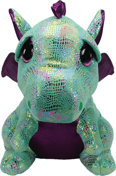 Lodër pelushi TY Cinder the Dragon, 42cm, shumëngjyrëshe
