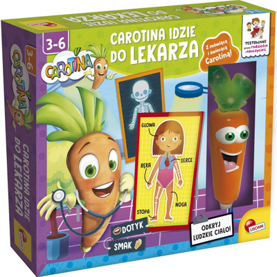 Lojë edukative Lisciani Carotina Shkon te Doktori, për trupin e njeriut, 3+ vjeç, shumëngjyrëshe