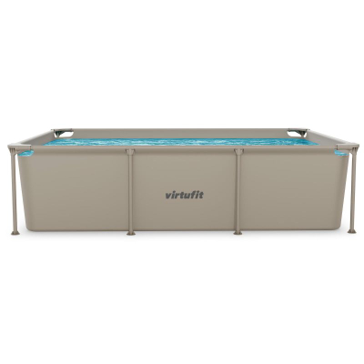 Pishinë me kornizë VirtuFit Rectangular Pool, 260 x 180 x 66 cm, me pompë filtri, bezhë