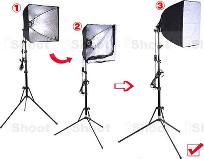 iShoot Softbox 40x40 cm со E27 Држач за Сијалица