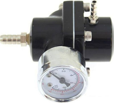 Rregullator presioni karburanti TurboWorks FPR01, me manometër, universal, i zi